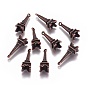 Tibetan Style Alloy Pendants, Eiffel Tower Charm for Bracelet Making, Cadmium Free & Lead Free, 24x8x7mm, Hole: 1.5mm