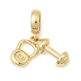 Латунные фитнес-подвески европейские, гантели, гири, подвески с большими отверстиями, без кадмия и без свинца, стойки покрытие, долговечный