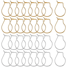 80 шт. 2 цвета 304 фурнитура для сережек-колец из нержавеющей стали, провода почек