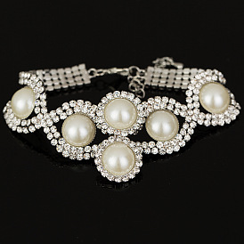 Classic Water Diamond Pearl Silver Bracelet - Elegant and Timeless