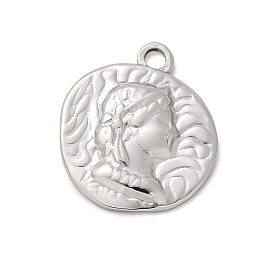 304 подвески из нержавеющей стали, плоский круглый с человеческим обаянием, анти-тускнение