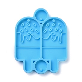 DIY Pendant Silicone Molds, for Earring Making, Resin Casting Molds, For UV Resin, Epoxy Resin Jewelry Making, Ice Cream