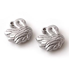 201 Stainless Steel Charms, Swan