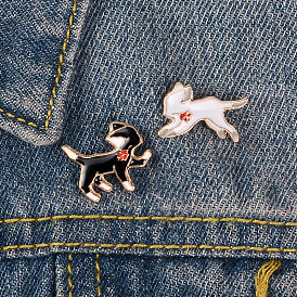 Cartoon Rose Fox Alloy Animal Badge Pin Student Fashion Accessory