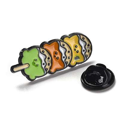 Cartoon Delicacy Enamel Pins, Black Alloy Badge for Backpack Clothes