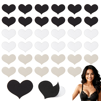 90шт. 3 цвета полиэстеровые нашивки на одежду, сердце, с клейкой основой