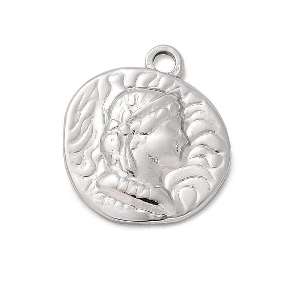 304 подвески из нержавеющей стали, плоский круглый с человеческим обаянием, анти-тускнение