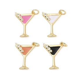 Кулон из циркония, с эмалью, чашка прелести, долговечный, без свинца и без кадмия, стойки покрытие, реальный 18 k позолоченный, с целью перехода в кольце