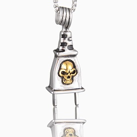 Плаг-череп на Хэллоуин 304 ожерелья с подвеской из нержавеющей стали