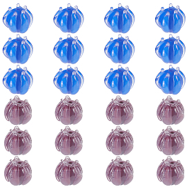 Benecreat 24pcs 2 couleurs perles de verre, fleur