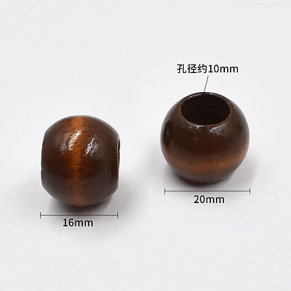 Wood Large Hole Beads, Rondelle, Dyed, DIY Jewelry Accessories