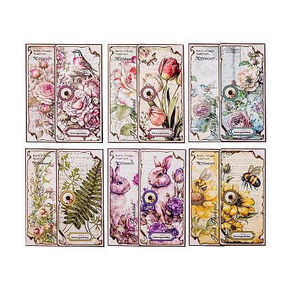 30 Sheets 10 Styles Retro Flower Scrapbook Paper Pads, Vintage Floral Paper for DIY Album Scrapbook, Background Paper, Diary Decoration