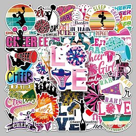 50Pcs Cheerleading PVC Self-Adhesive Stickers, Waterproof Decals, for DIY Albums Diary, Laptop Decoration Cartoon Scrapbooking