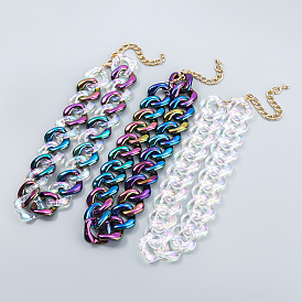 Смелое геометрическое ожерелье-цепочка для женщин - украшения на ключицу в стиле хип-хоп-панк