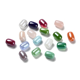 Непрозрачные стеклянные бусы, овальные