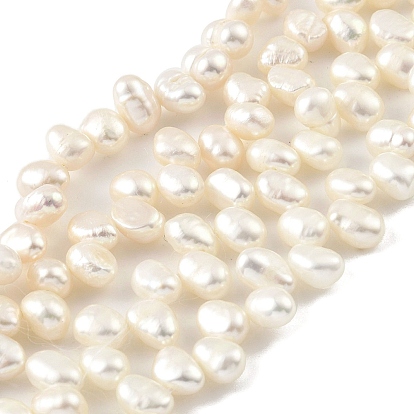 Нити из натурального культивированного пресноводного жемчуга, Топ пробуренной, двух сторон полированной, класс 5а+