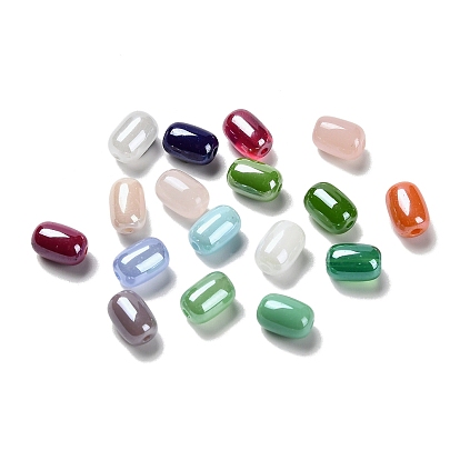 Непрозрачные стеклянные бусы, овальные