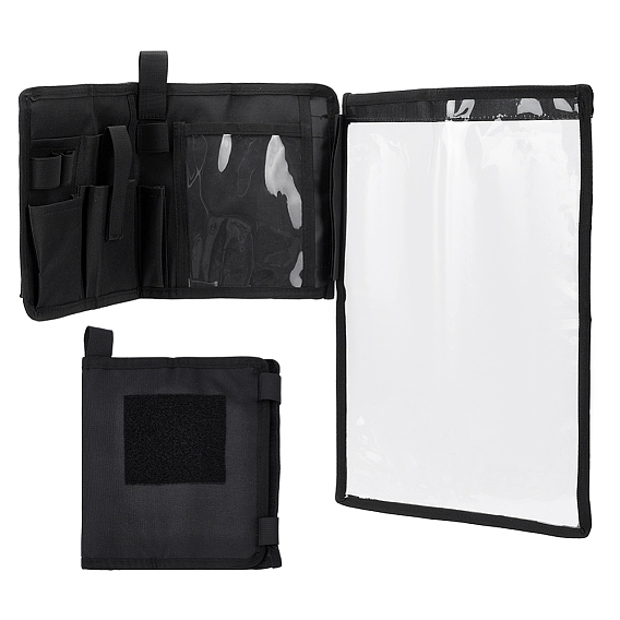 1Тканевая и пластиковая сумка для хранения инструментов, сумка для карт, прямоугольные, с латунным карабином с фиксатором 1шт.