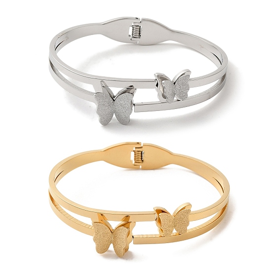 Регулируемые браслеты-бабочки 304 из нержавеющей стали для женщин