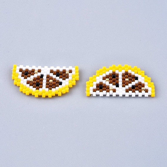 Подвески из бисера ручной работы, с эластичной нитью, Ткацкий станок, лимон