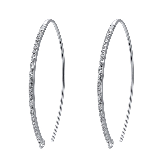 925 серебристый серебристый мостовой кубический крючок из циркония, с печатью 925