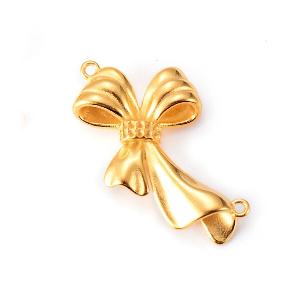 Stainless Steel Connector Charms, Bowknot