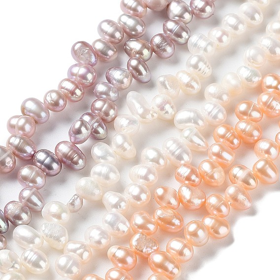 Нити из натурального культивированного пресноводного жемчуга, рис