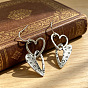 Alloy Dangle Earrings for Women, Heart