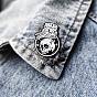 Halloween Theme Skull Drink Eye Heart Alloy Enamel Pins, Gothic Style Brooches, Punk Badge for Clothes Backpack