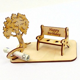 Gift of money for confirmation Mother's Day Coin Clip Ornament Garden Small Bench Decoration