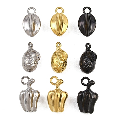 304 подвески из нержавеющей стали, шарм карамбола/лимон/болгарский перец