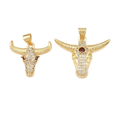 Латунные микро проложить кубического циркония подвески, оберег на голову крупного рогатого скота, долговечный, без кадмия и без свинца