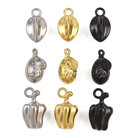 304 подвески из нержавеющей стали, шарм карамбола/лимон/болгарский перец