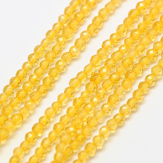 Природные пьезоэлектрические кварцевые бусины нити, имитация цитрин, граненые круглые