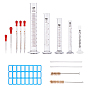 Glass Measuring Cups, Graduated Tube, Glass Dropper, Transfer Graduated Pipettes and Length Chemistry Test Tube Bottle Wash Cleaning Brush