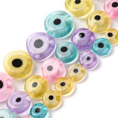 Ручной сглаза бусины бисер нитей, плоско-круглые