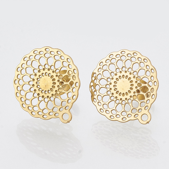 304 Выводы серьги из нержавеющей стали шпилька, с петлей, плоско-круглые