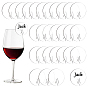 30Pcs Acrylic Blank Wine Glass Charms, Goblet Marker, Flat Round