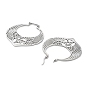 304 Stainless Steel Wing with Star Hoop Earrings for Women