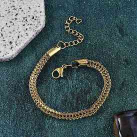 304 женские браслеты-цепочки из нержавеющей стали, ионное покрытие (ip)