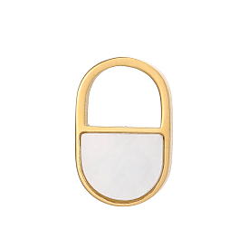 304 из нержавеющей стали подвески оболочки, овальные амулеты, ионное покрытие (ip)