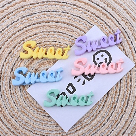 Opaque Resin Cabochons, Word Sweet