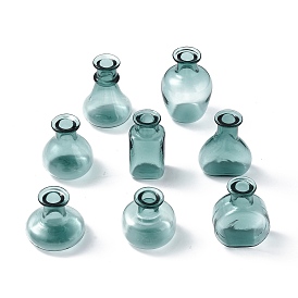 Миниатюрные стеклянные вазы для сухих цветов, аксессуары для микро кукольного домика, изображающие опорные украшения
