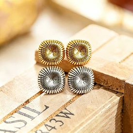 Boucles d'oreilles en laiton pour femmes, carrée