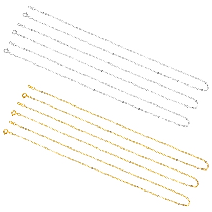 Brass Cable Chain Necklaces with Iron Findings