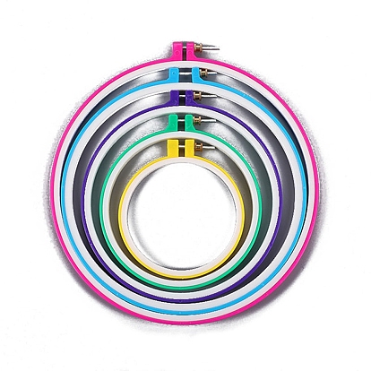 Пластиковые пяльцы для вышивания, пяльцы для вышивки крестом по кругу, для шитья, проект по рукоделию и вышивке своими руками