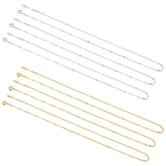 Brass Cable Chain Necklaces with Iron Findings