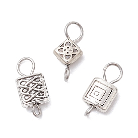 3 шт. 3 стили тибетские стильные литые соединительные звенья подвески, античное серебро