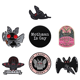 Enamel Pins, Black Alloy Brooches for Backpack Clothes