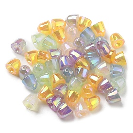 Placage uv perles acryliques lumineuses, iridescent, cloche